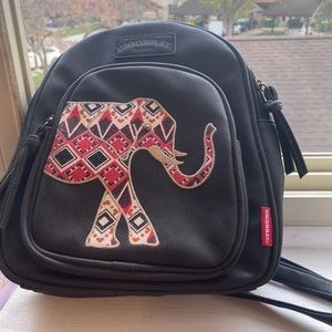 Adorable mini elephant print backpack